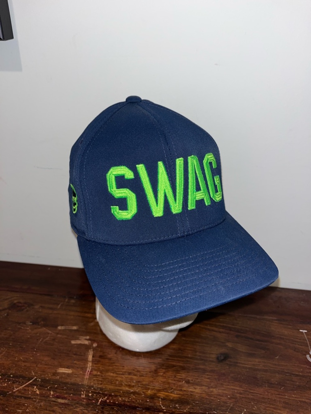 SWAG G/FORE FLEXFIT 110 Hat Cap Lime Grn On Blue Embroidered Snapback Seahawks
